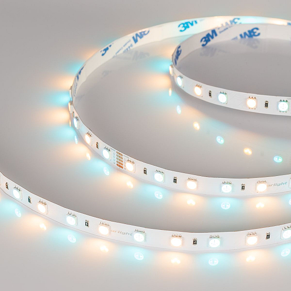 Светодиодная лента Arlight RT-B60-10mm 24V RGBW-Warm (14.4 W/m, IP20, 5m) (Открытый) 018327(3)