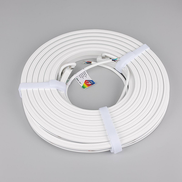Светодиодная лента герметичная Arlight MOONLIGHT-PRO-TOP-X336-13x12mm 24V RGBW-Day (12 W/m, IP67, 10m, wire x2) (Вывод боковой) 055311