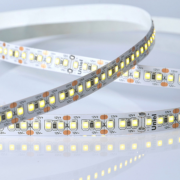 Светодиодная лента Uniel ULS-M16-2835-180LED/m-10mm-IP20-DC12V-17W/m-5M-4000K PROFI катушка в герметичной упаковке