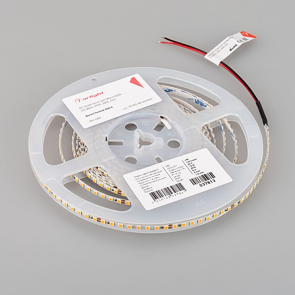 Светодиодная лента Arlight RT-A160-5mm 24V Warm3000 (15 W/m, IP20, 5m) 037813(1)