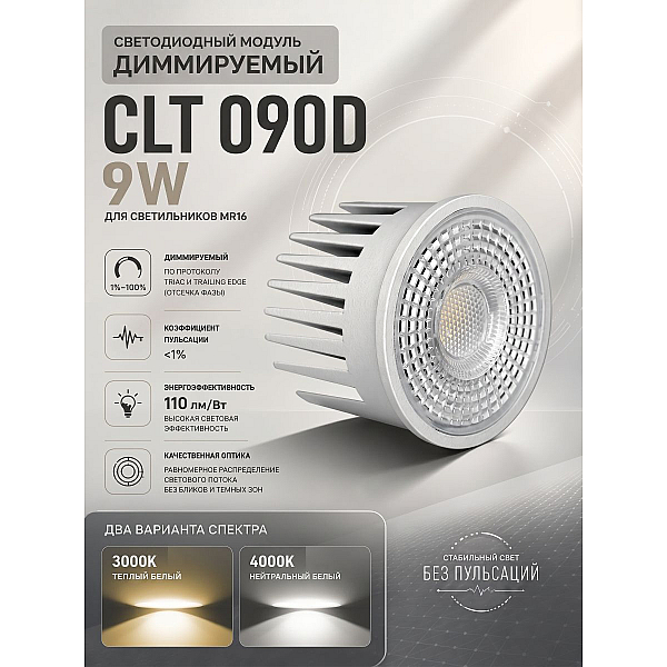 Светодиодный модуль Crystal Lux CLT 090D 9W 3000K WH