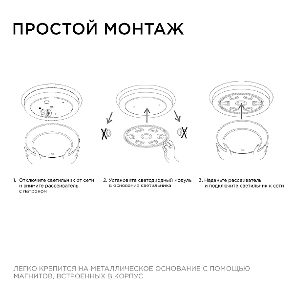 Светодиодный модуль Apeyron со встроенным драйвером 02-72