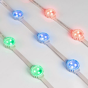 Модуль управляемый Arlight SOLEX-SPI-3535-3-12V RGB 120deg (D30x16mm, 0.75W, IP67) 029240