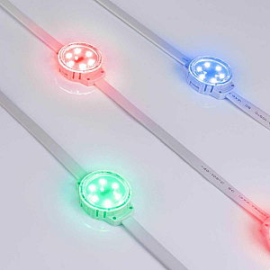 Модуль управляемый Arlight SOLEX-DMX-3535-6-24V RGB 120deg (D40x16mm, 1.5W, IP67) 028882