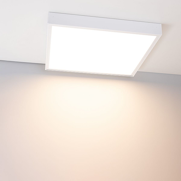 Светодиодная панель Arlight DL-TITAN-COMFORT-S600x600-34W Warm3000 (WH, 120 deg, CRI90, 230V) (IP40 Металл) 063096