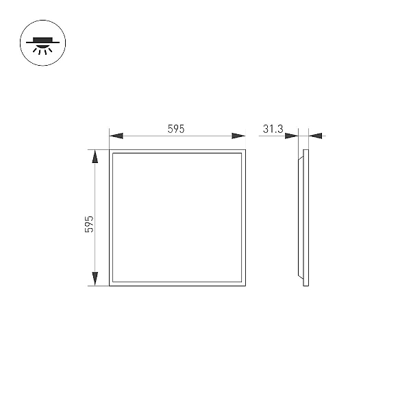 Панель светодиодная Arlight DL-TITAN-S600x600-40W Day4000 052838