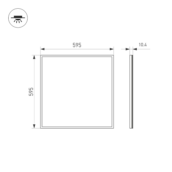 Светодиодная панель Arlight IM-EMERGENCY-3H-S600x600-40W Warm3000 (WH, 120 deg, 230V) 056641