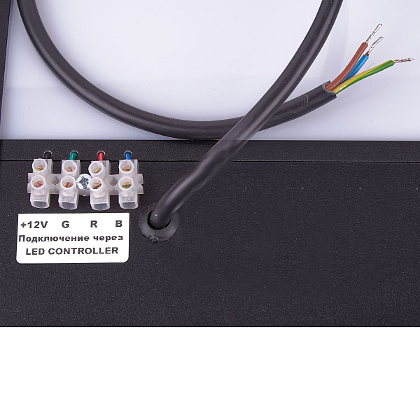 Панель светодиодная Uniel ULO-K16B 2x22W/4000K/L100 5W/RGB IP44 BLACK