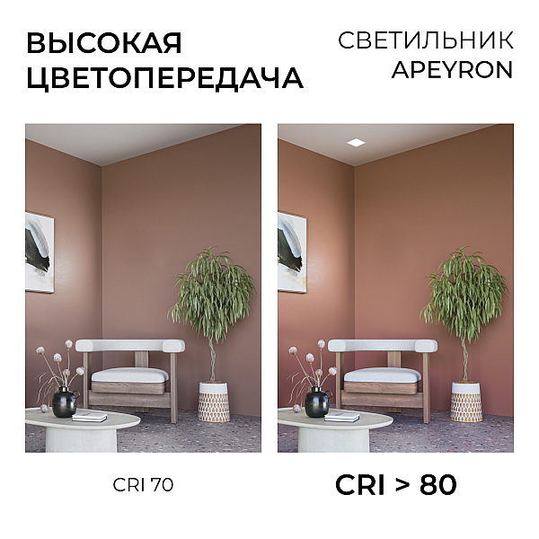 Встраиваемая светодиодная панель Apeyron 3 ССT 06-168