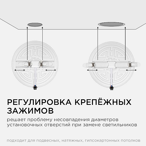 Встраиваемая светодиодная панель безрамочная Apeyron FLP 06-109