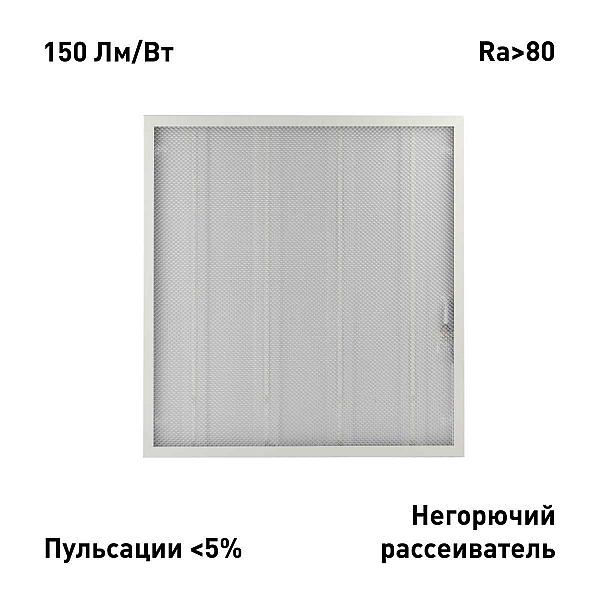 Светильник светодиодный ЭРА SPO-6-24-6K-P 24Вт 6500К 3600Лм 150Лм/Вт 595x595 призма Б0061285