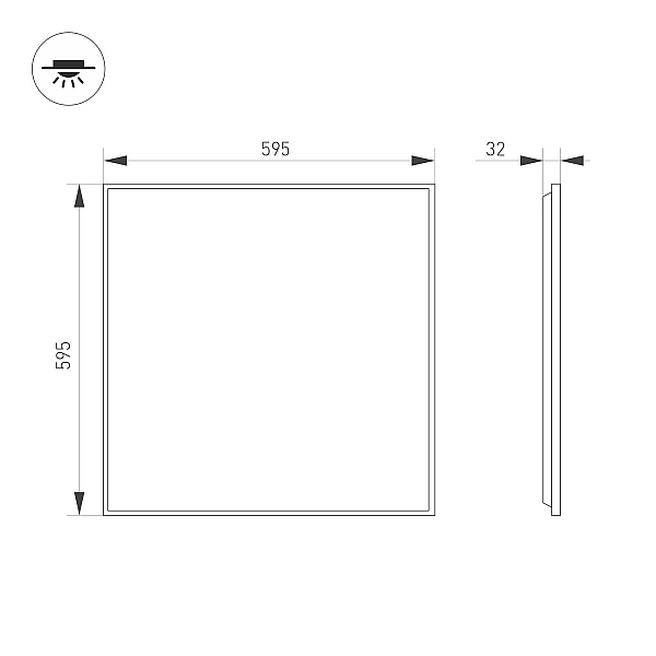 Светодиодная панель Arlight DL-TITAN-S600x600-40W Day4000-MIX (Белый, 120 deg, 230V, DALI) (IP40 Металл) 064970