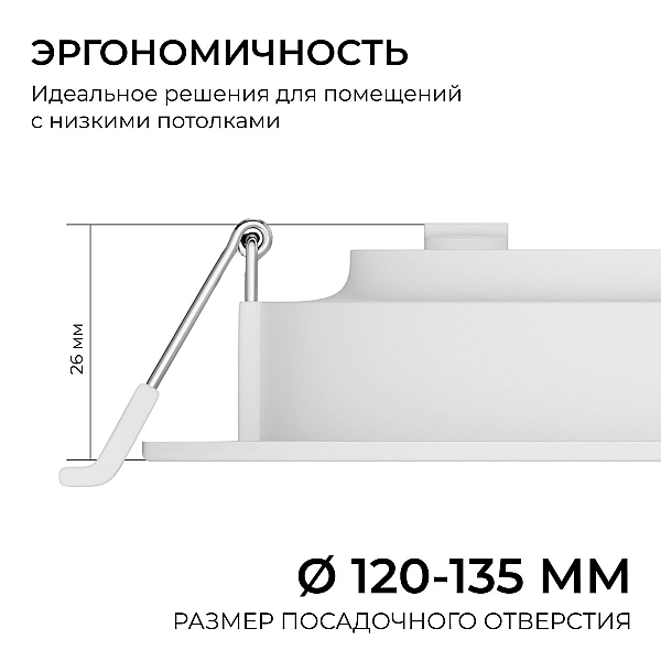Встраиваемая светодиодная панель Apeyron 06-162