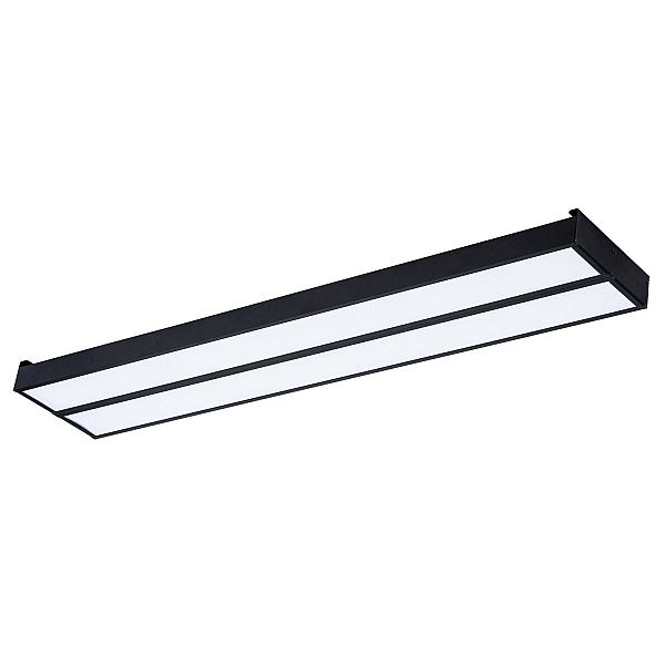 Светодиодная панель Uniel ULO-K15A 2x20W/4000K/L50 IP44 BLACK UL-00012586