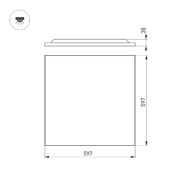 Встраиваемая светодиодная панель Arlight DL-TITAN-FRAMELESS-S600x600-40W Day4000 047923