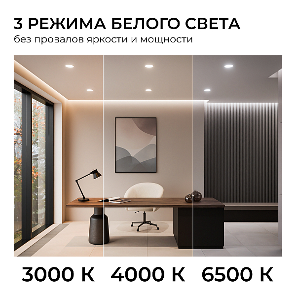 Встраиваемая светодиодная панель Apeyron 3 ССT 06-163
