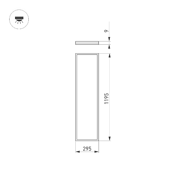 Светодиодная панель Arlight DL-INTENSO-S300x1200-40W White6000 (WH, 120 deg, CRI90, 230V) 043555