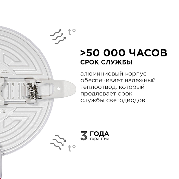 Встраиваемая светодиодная панель безрамочная Apeyron FLP 06-103