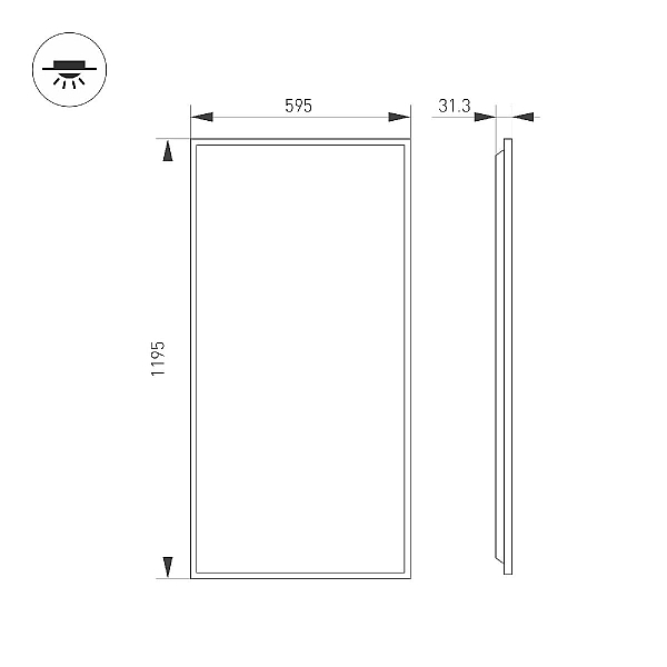 Панель светодиодная Arlight DL-TITAN-S600x1200-60W Day4000 052818