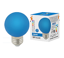 Лампа светодиодная Volpe E27 3W синий шар LED-G60-3W/Blue/E27/FR/С UL-00006957