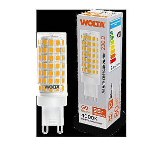 Светодиодная лампа WOLTA 9Вт 4000K G9 кукуруза матовая WSTD-JCD-9W4KG9-C
