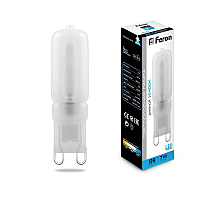 Лампа светодиодная Feron G9 7W 6400K Прямосторонняя Матовая LB-431 25757