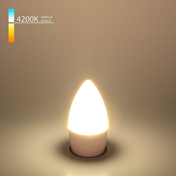 Лампа светодиодная Elektrostandard E27 6W 4200K свеча матовая 4690389055287