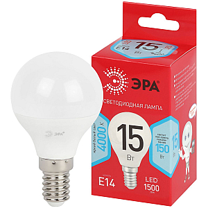 Лампа светодиодная Эра RED LINE LED P45-15W-840-E14 R 15Вт шар Б0070101