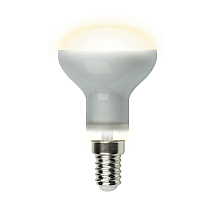 Лампа светодиодная рефлекторная (UL-00001491) Uniel E14 6W 3000K матовая LED-R50-6W/WW/E14/FR PLS02WH