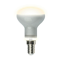 Лампа светодиодная рефлекторная (UL-00001491) Uniel E14 6W 3000K матовая LED-R50-6W/WW/E14/FR PLS02WH