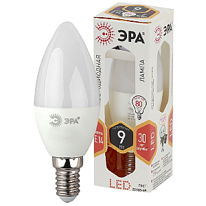 Лампа светодиодная Эра E14 9W 2700K LED B35-9W-827-E14 Б0027969