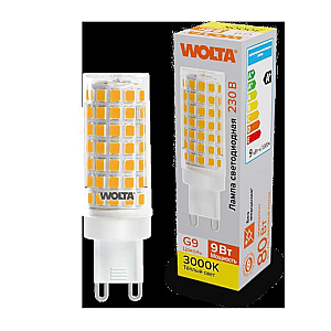 Светодиодная лампа WOLTA 9Вт 3000K G9 кукуруза матовая WSTD-JCD-9W3KG9-C