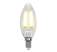 Лампа светодиодная филаментная (UL-00002198) Uniel E14 6W 4000K прозрачная LED-C35-6W/NW/E14/CL GLA01TR