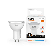 Лампа светодиодная Gauss GU10 11W 3000K матовая 13611
