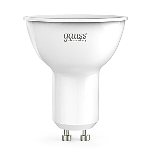 Лампа cветодиодная Gauss GU10 5.5W 3000K матовая 13616