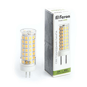Лампа светодиодная Feron G4 9W 4000K капсульная LB-434 38144