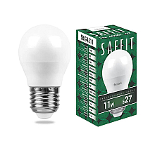 Лампа светодиодная Saffit SBG4511 шар E27 11W 4000K 55139