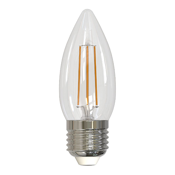 Лампа светодиодная диммируемая (UL-00003643) Uniel E27 5W прозрачная LED-C35-5W/WW/E27/CL/DIM GLA01TR