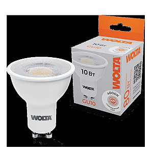 Светодиодная лампа WOLTA 10Вт 4000K GU10 матовая WSTD-PAR16-220V10W4KGU10-L