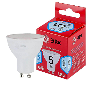 Лампа светодиодная Эра GU10 5W 4000K LED MR16-5W-840-GU10 R Б0050689