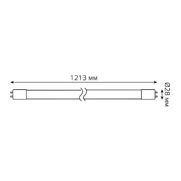 Лампа светодиодная Gauss G13 20W 4000K матовая 93029