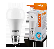 Светодиодная лампа WOLTA 15Вт 6500К E27 груша матовая 25W60BL15E27