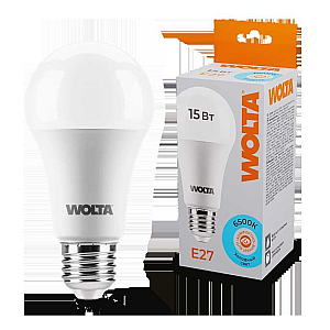 Светодиодная лампа WOLTA 15Вт 6500К E27 груша матовая 25W60BL15E27