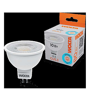 Светодиодная лампа WOLTA 10Вт 6500K GU5.3 матовая WSTD-MR16-220V10W6KGU5.3-L