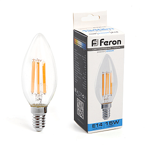 Лампа светодиодная Feron LB-717 Свеча E14 15W 6400K 38259