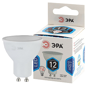 Лампа светодиодная Эра GU10 12W 4000K LED MR16-12W-840-GU10 Б0040890