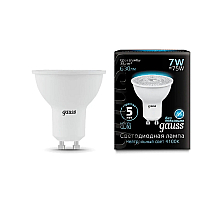 Лампа светодиодная Gauss GU10 7W 4100K матовая 101506207