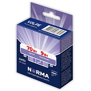 Лампа светодиодная Volpe Norma LED-GX53-9W/6500K/GX53/FR/NR UL-00011428