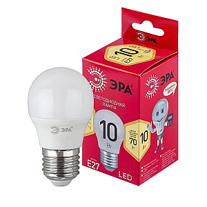Лампа светодиодная Эра E27 10W 2700K LED P45-10W-827-E27 R Б0050698