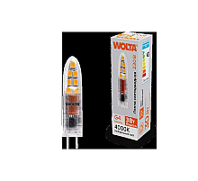 Светодиодная лампа WOLTA 3Вт 4000K G4 матовая WSTD-JC-220V3W4KG4-P